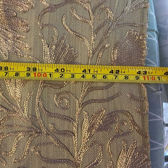 ✨ Fine New Wool Pashmina with Metallic Embroidery – Camel – 8ft x 43in ✨ NWT - Picture 7 of 12